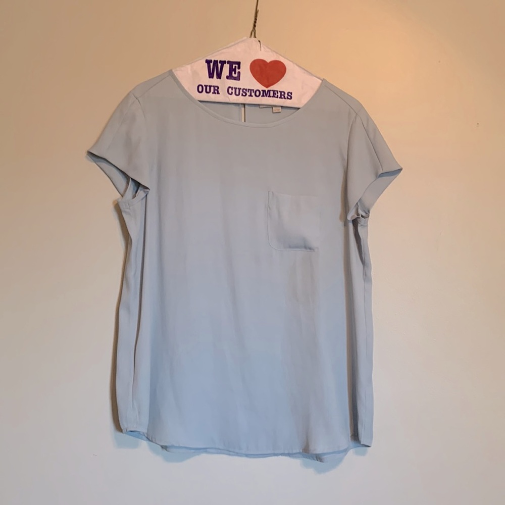 Loft blue 100% polyester top